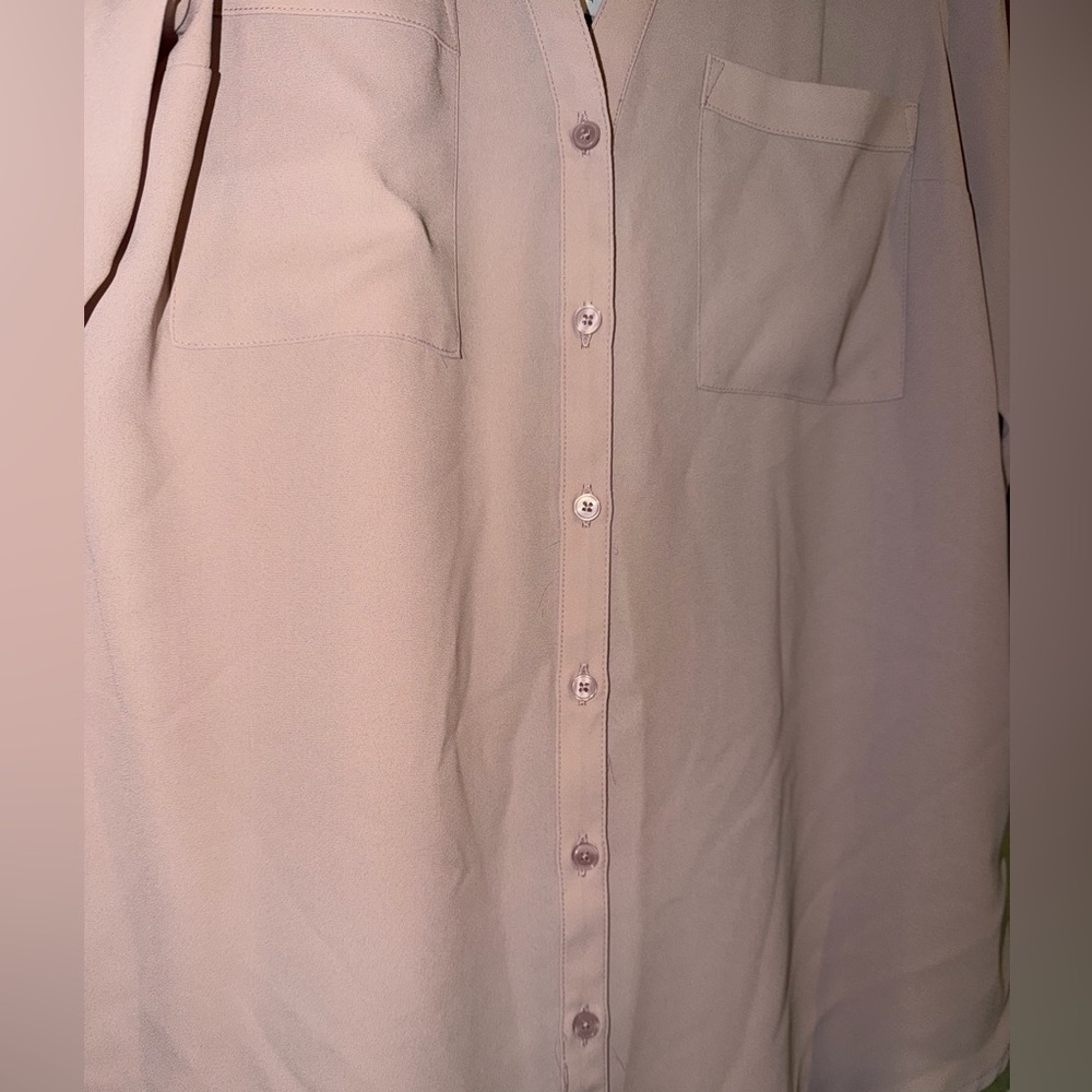 Express Women's Mauve Portofino Button Down Shirt - Medium - Picture 3 of 7